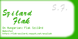 szilard flak business card